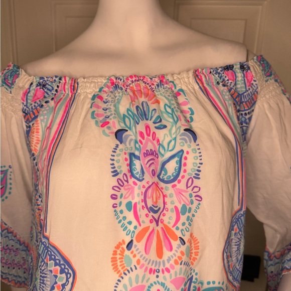 Lilly Pulitzer Floral Patterned Dress with Blue and Pink Accents Size XS. - Picture 6 of 12